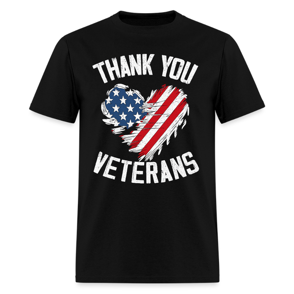 Thank You Veterans T Shirt - black