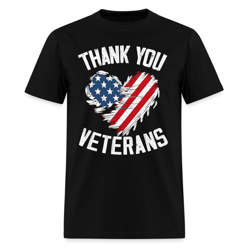 Thank You Veterans T Shirt - black