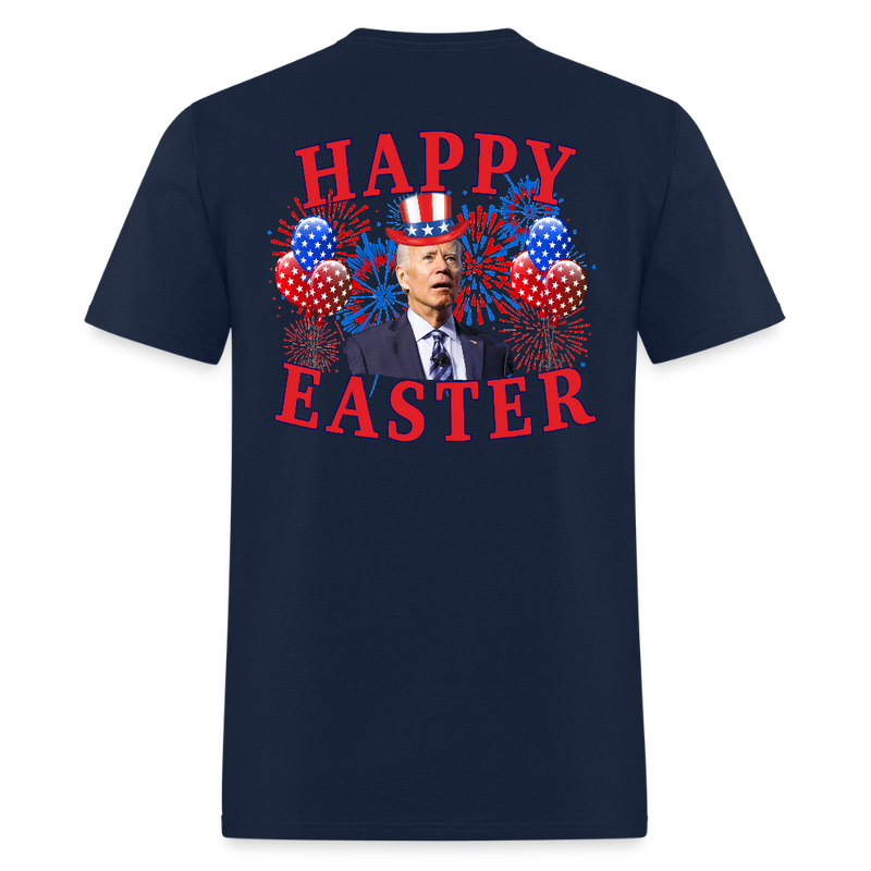 Biden Happy Easter T Shirt - navy