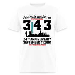 Forever In Our Hearts 343 New York's Bravest T Shirt - white