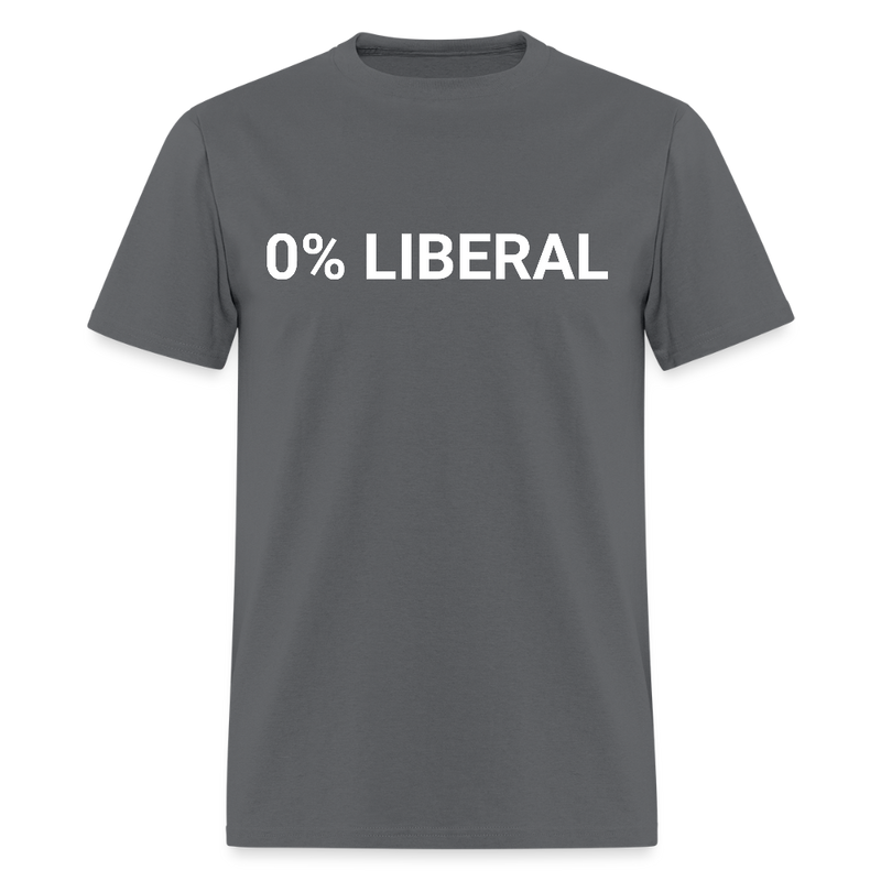 0% Liberal T Shirt - charcoal