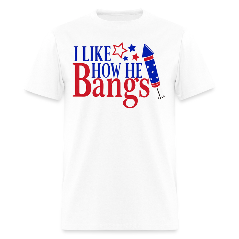 Like How He Bangs + She Explodes White T Shirt Bundle (Set of 2)