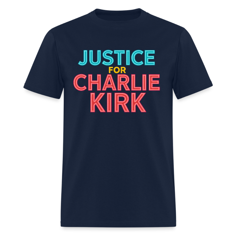 Justice For Charlie Kirk T Shirt - navy