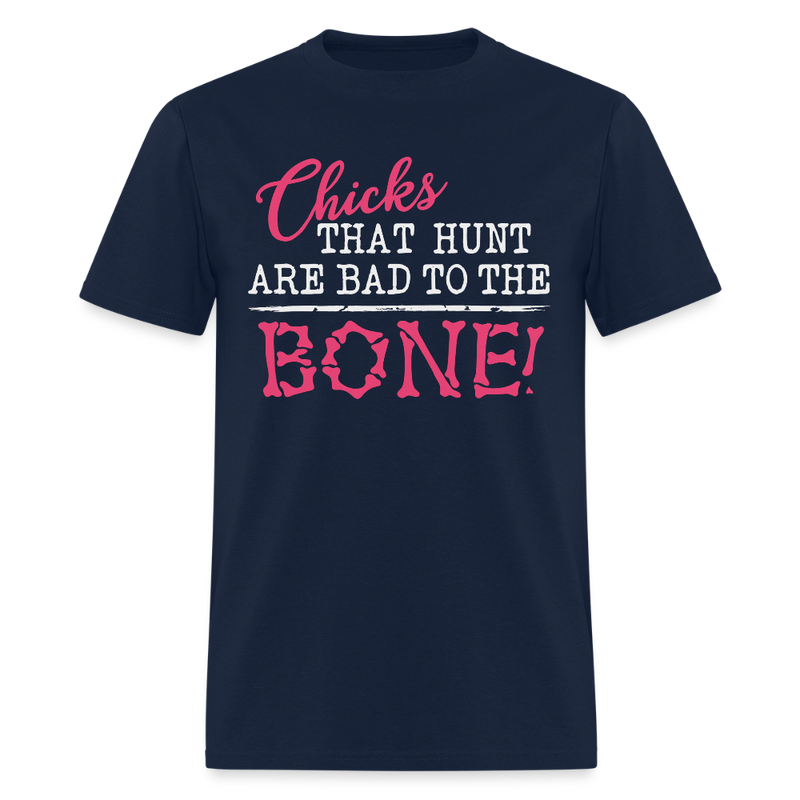 Chicks that hunt T Shirt - navy