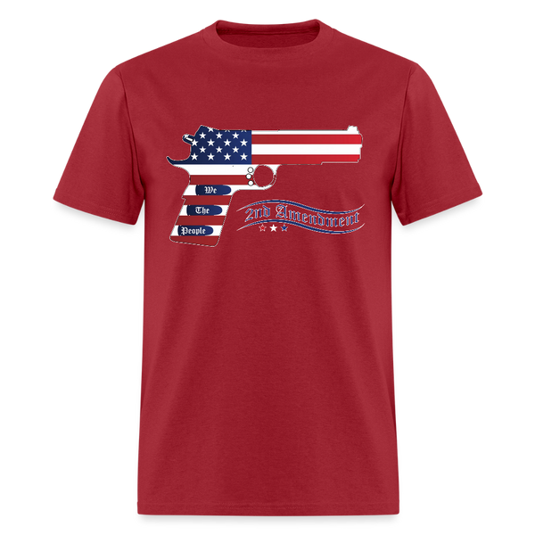We The People 2nd Amendment Gun T Shirt - dark red