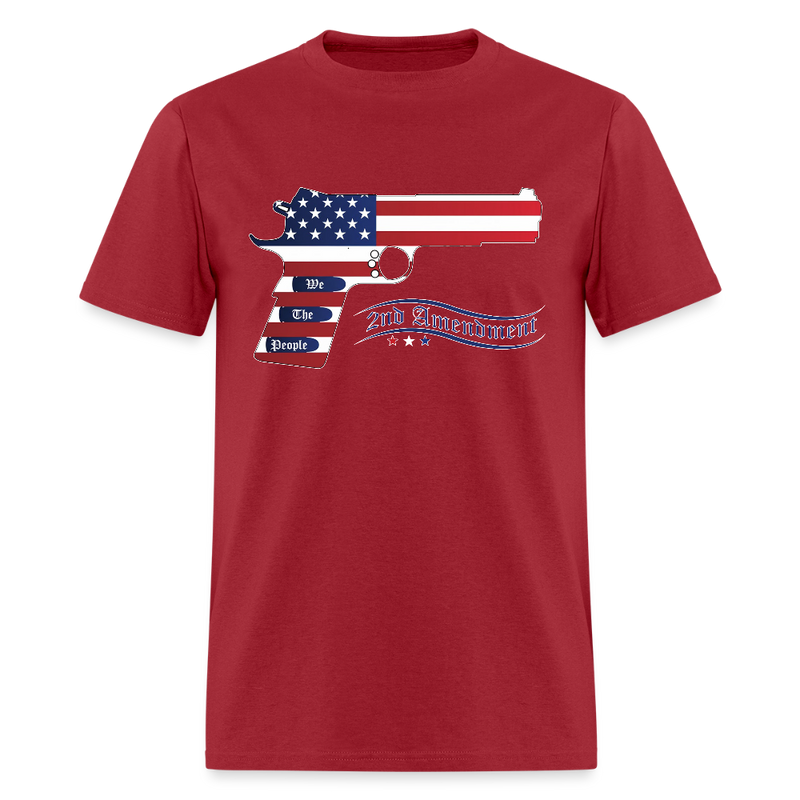 We The People 2nd Amendment Gun T Shirt - dark red