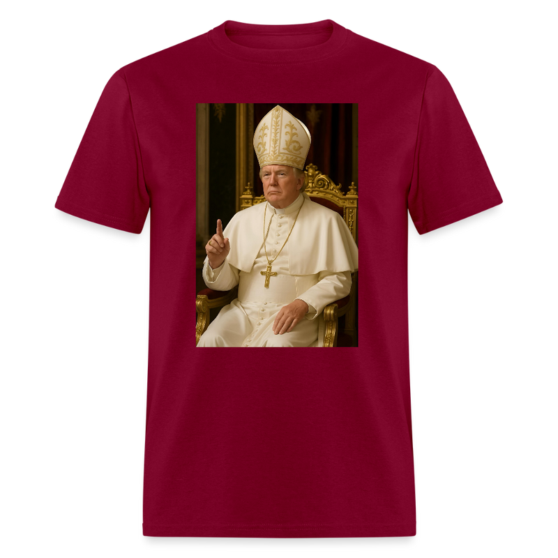 Trump Pope T Shirt - burgundy