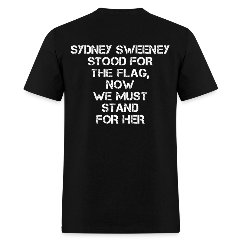 Sydney Sweeney Stood For The Flag T Shirt - black