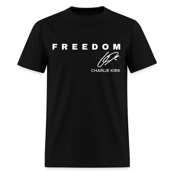 Freedom Charlie Kirk T Shirt - 2 - black
