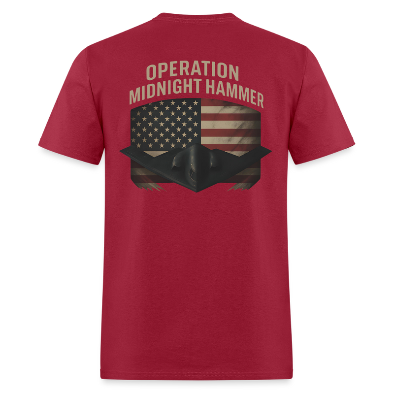 O.M.H Operation Midnight Hammer T Shirt - dark red