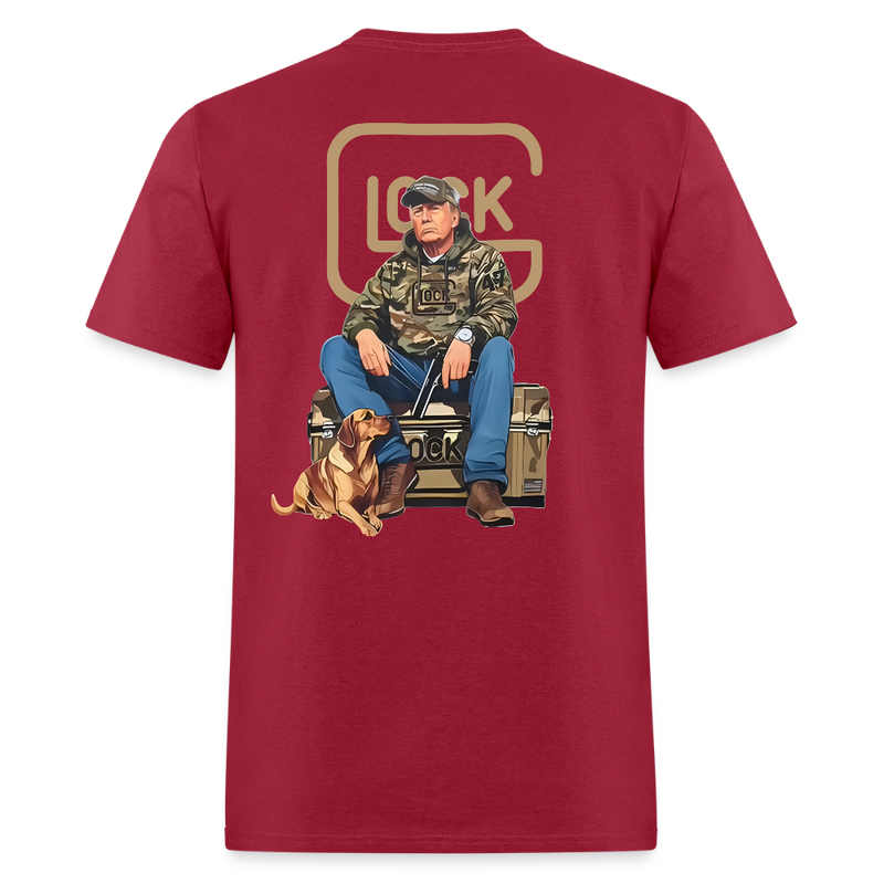 Trump Duck Hunting Glock Gun T Shirt - dark red