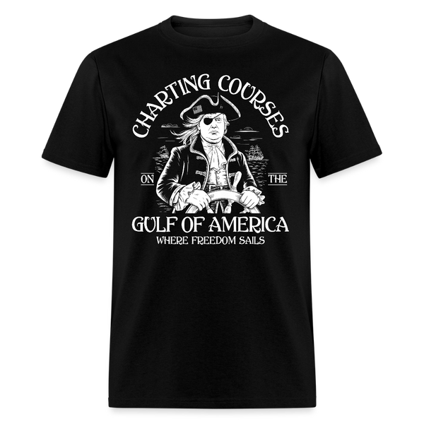 Charting Courses on the Gulf of America T Shirt - black