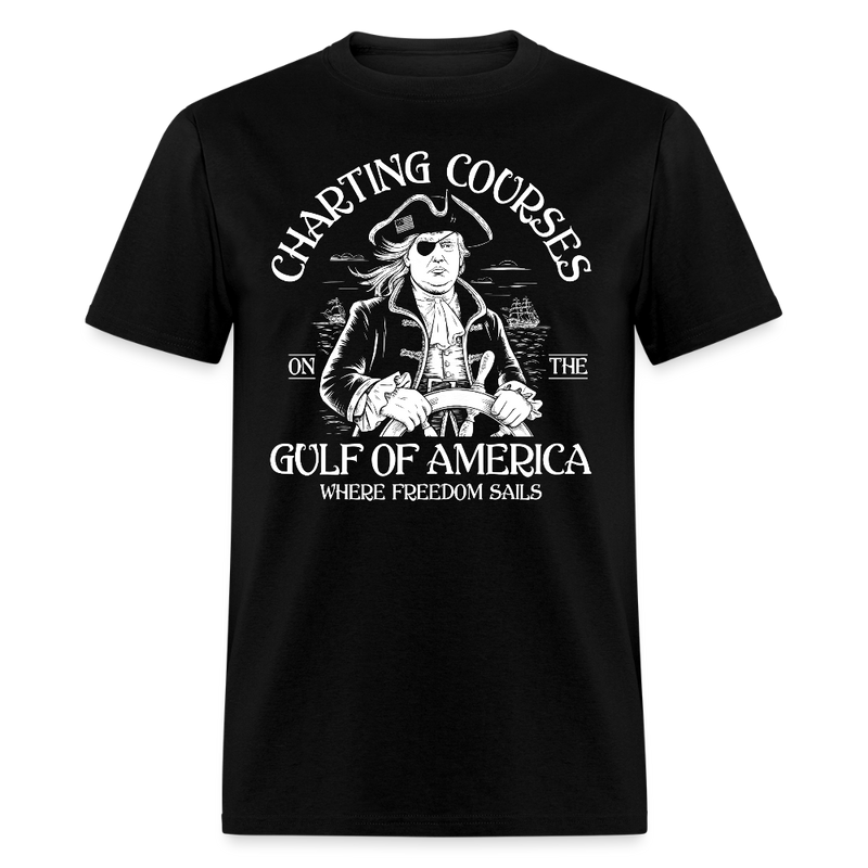 Charting Courses on the Gulf of America T Shirt - black