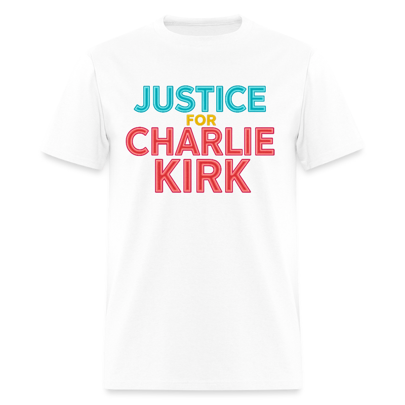 Justice For Charlie Kirk T Shirt - white