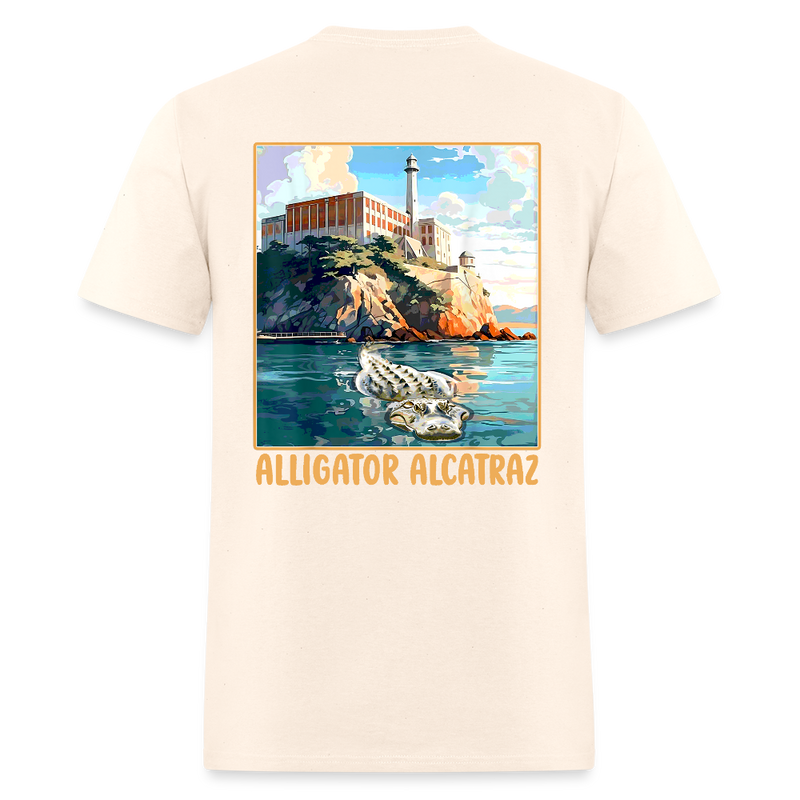 Alligator Alcatraz Parody T Shirt - natural