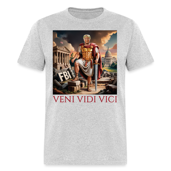 Veni Vidi Vici Trump T Shirt - heather gray