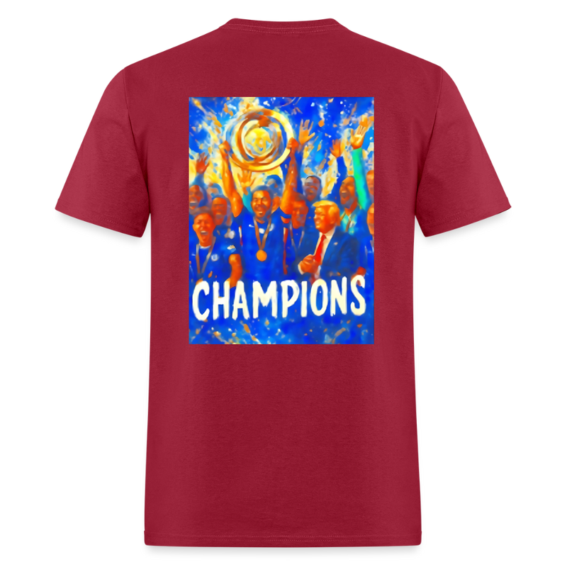 Trump and Chelsea Champions T Shirt - dark red