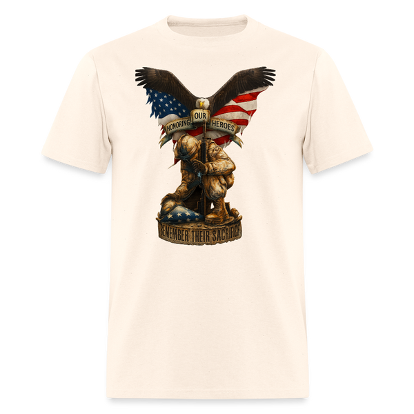 Honoring Our Heroes Veteran T Shirt - natural