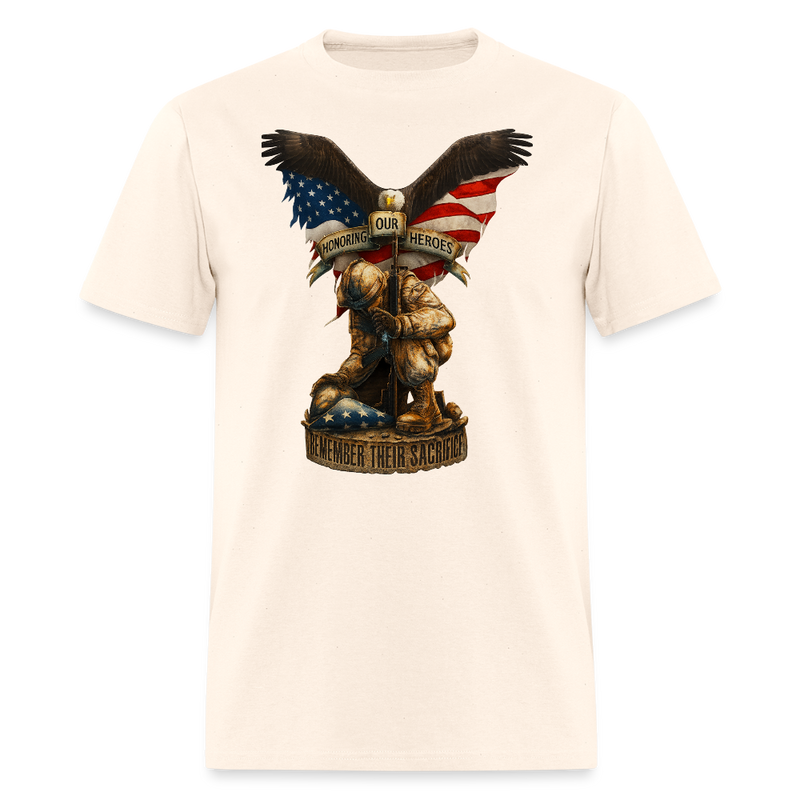 Honoring Our Heroes Veteran T Shirt - natural