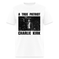 A True Patriot Charlie Kirk T Shirt - 2 - white