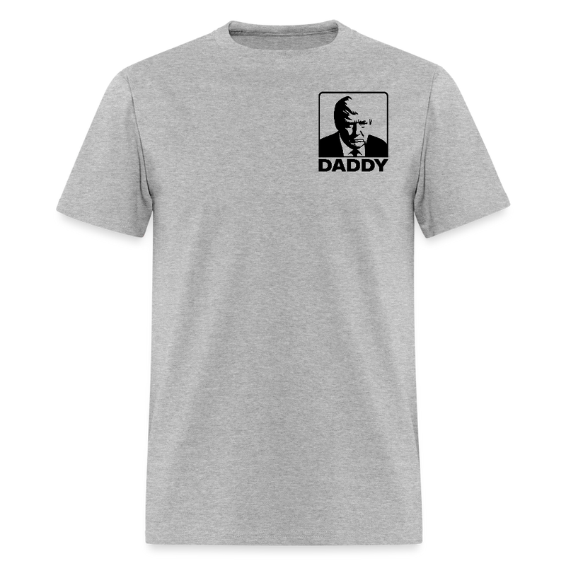 Daddy Trump Double-sided Print T Shirt - heather gray
