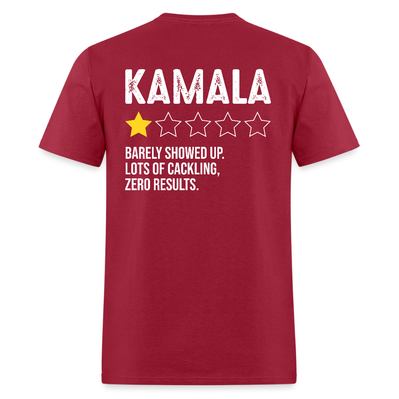 Kamala Barely Showed Up T Shirt - dark red