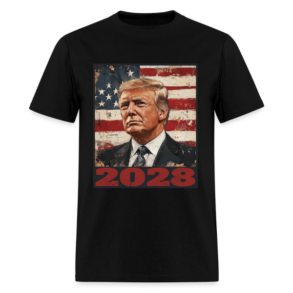 Trump 2028 48th President of America Vintage T Shirt - black