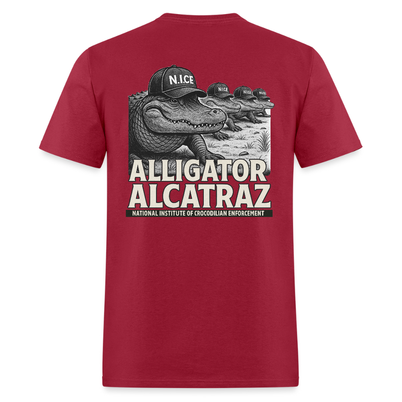 N.I.C.E Alcatraz Squad T Shirt - dark red