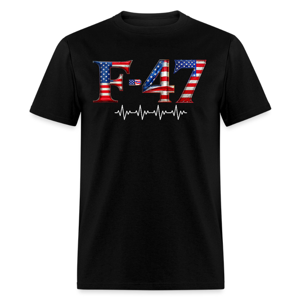 F-47 Heart Beat T Shirt - black
