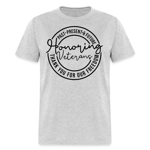 Honoring Veterans T Shirt - heather gray