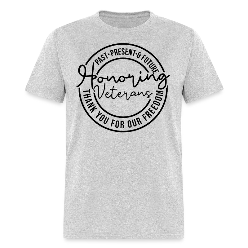 Honoring Veterans T Shirt - heather gray