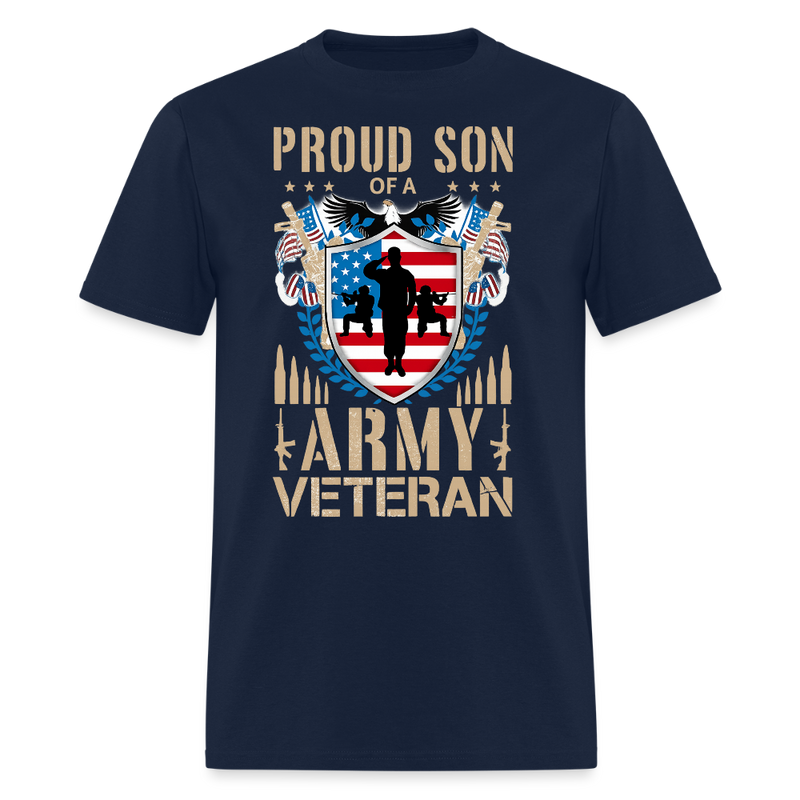 Proud Son of a Veteran T Shirt - 2 - navy