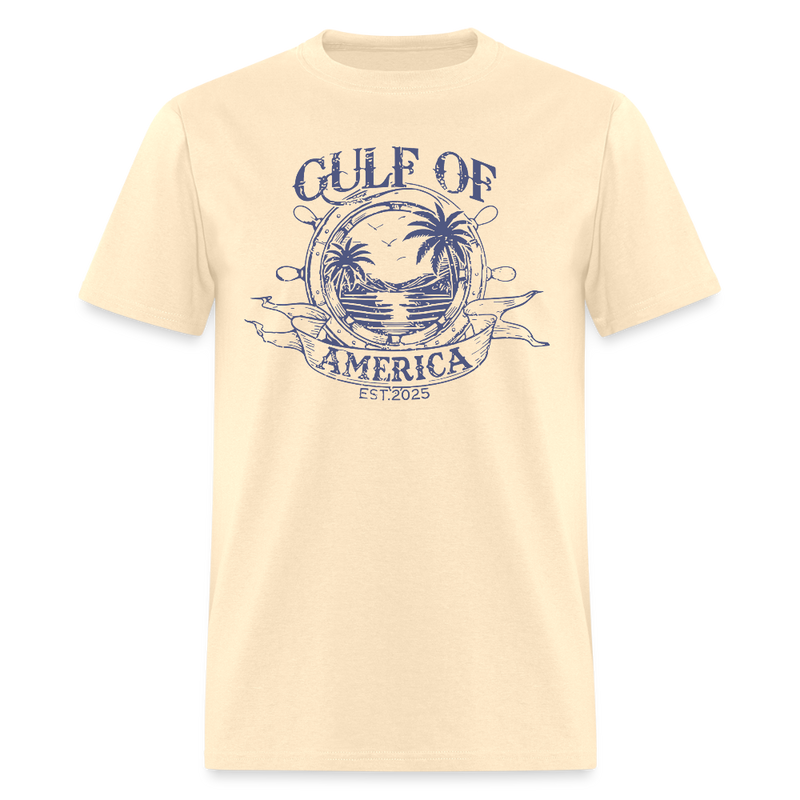 Gulf of America Vintage Ship's Wheel T Shirt - natural
