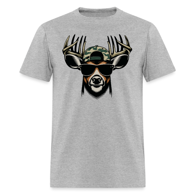 Deer Hunt T Shirt - 2 - heather gray