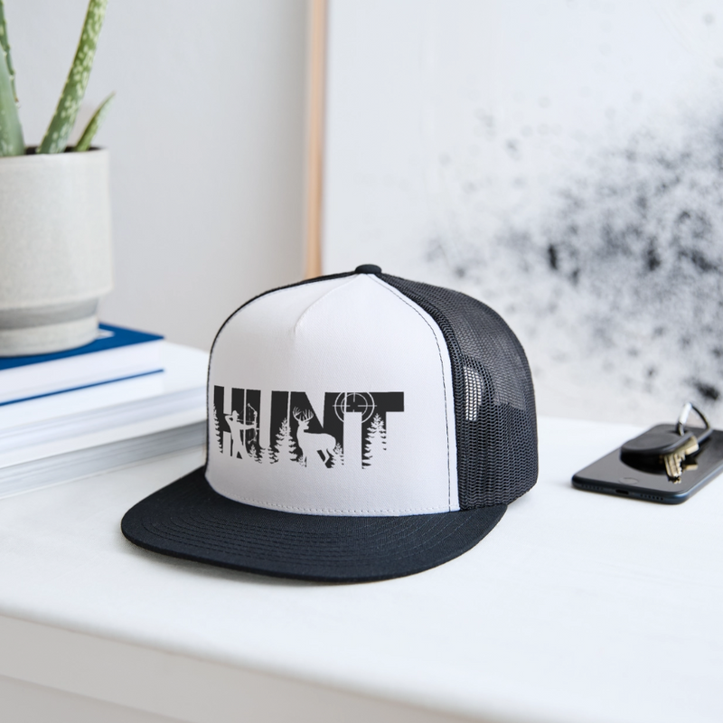 Hunt Life Trucker Hat - white/black