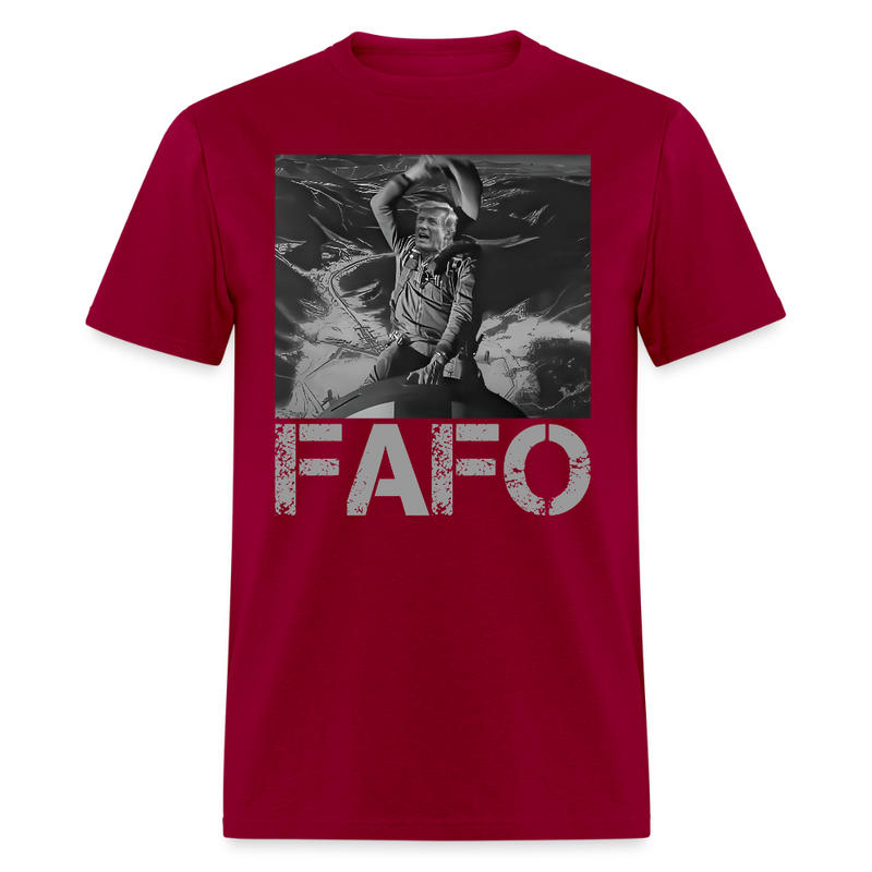 Trump FAFO T Shirt - 2 - dark red