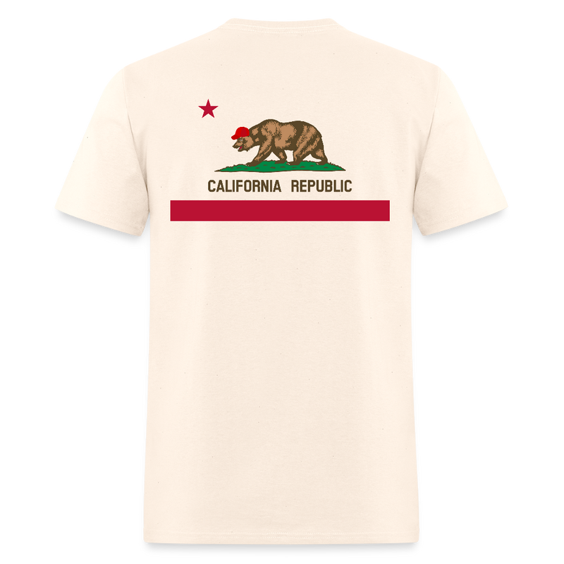 California Republic MAGA Bear Back Print T Shirt - natural