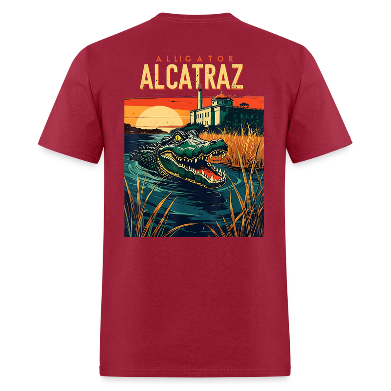 Alligator Alcatraz T Shirt - 3 - dark red
