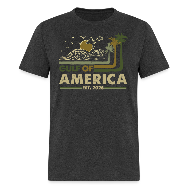 Vintage Gulf of America T Shirt - heather black