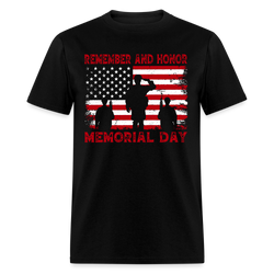 Remember and Honor Memorial Day T Shirt - black