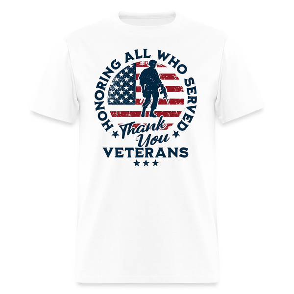 Honoring All Who Served T Shirt - white