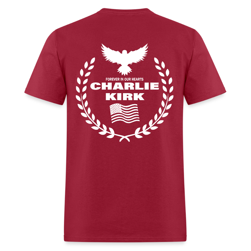 Freedom Charlie Kirk Forever In Our Hearts T Shirt - dark red