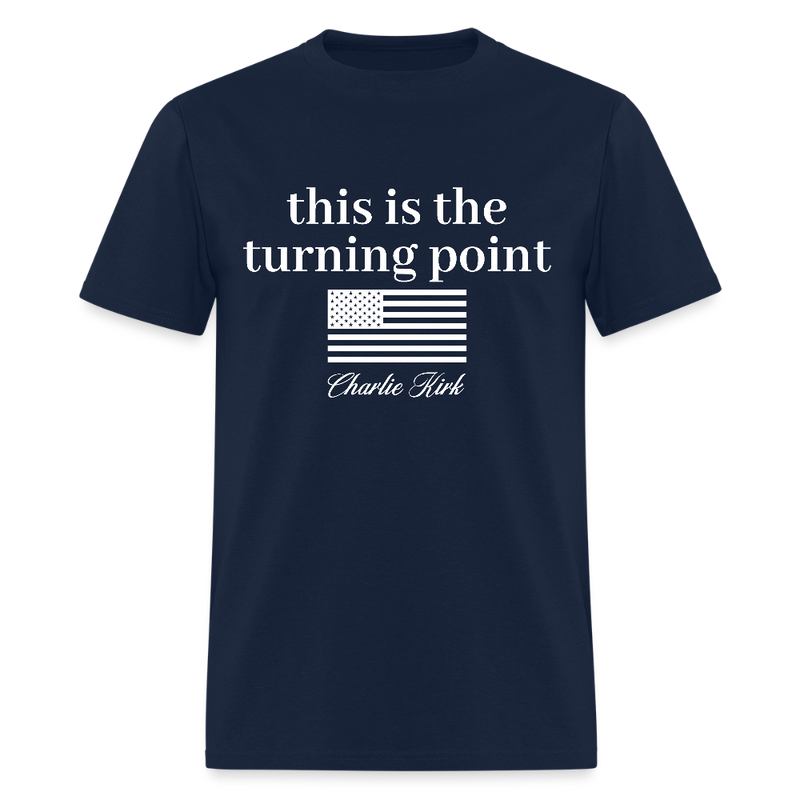 This Is The Turning Point Charlie Kirk T Shirt - navy