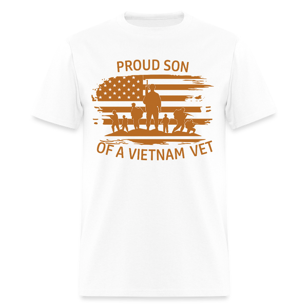 Proud Son of Vietnam Veteran T Shirt - white