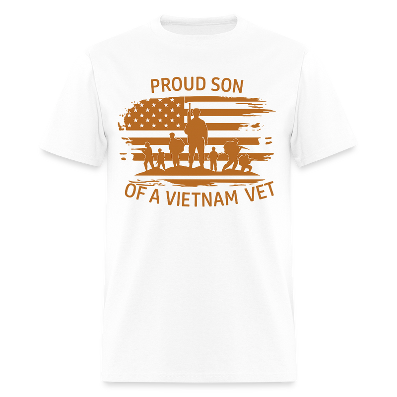 Proud Son of Vietnam Veteran T Shirt - white
