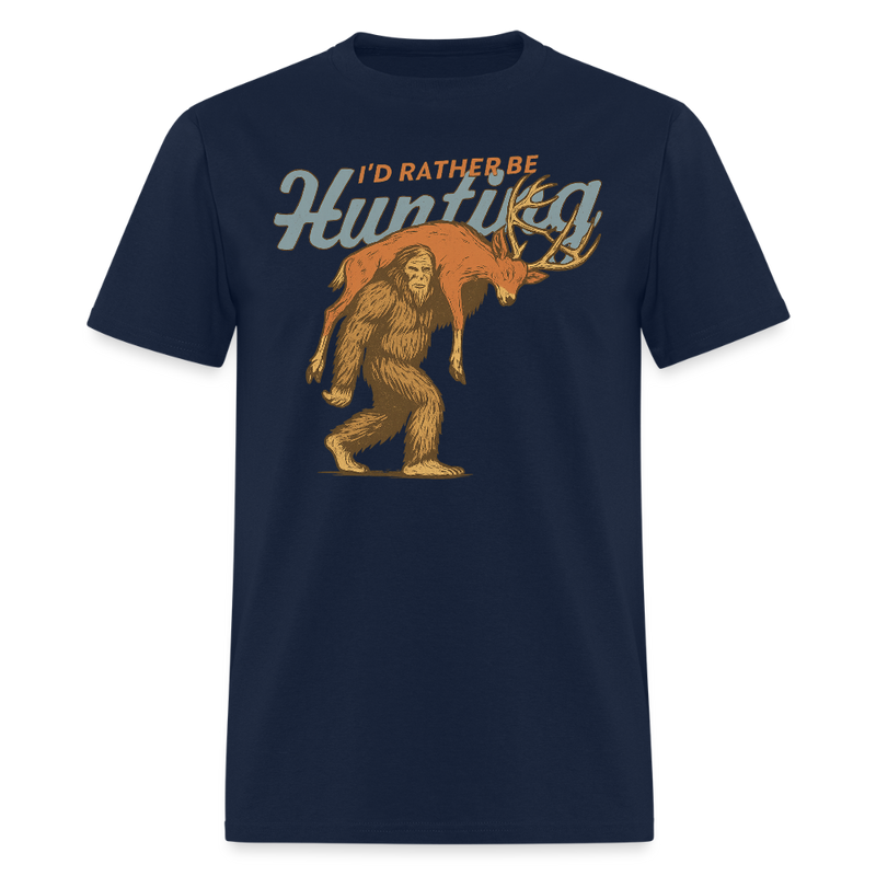 I'd Rather Be Hunting T Shirt - navy