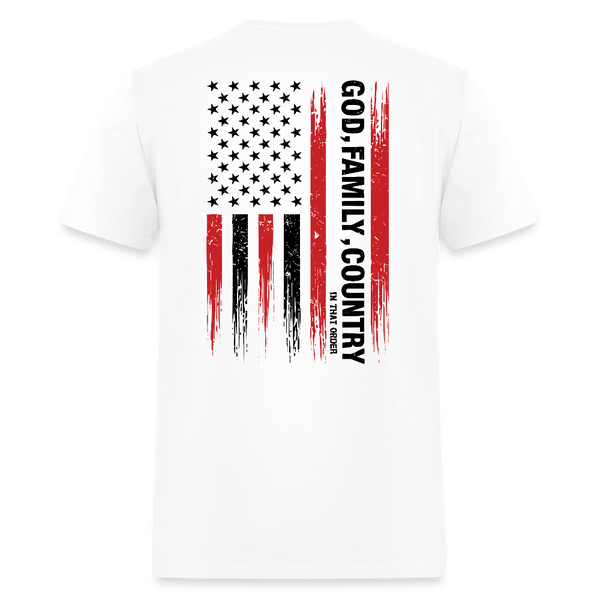 God Family Country Charlie Kirk T Shirt - white
