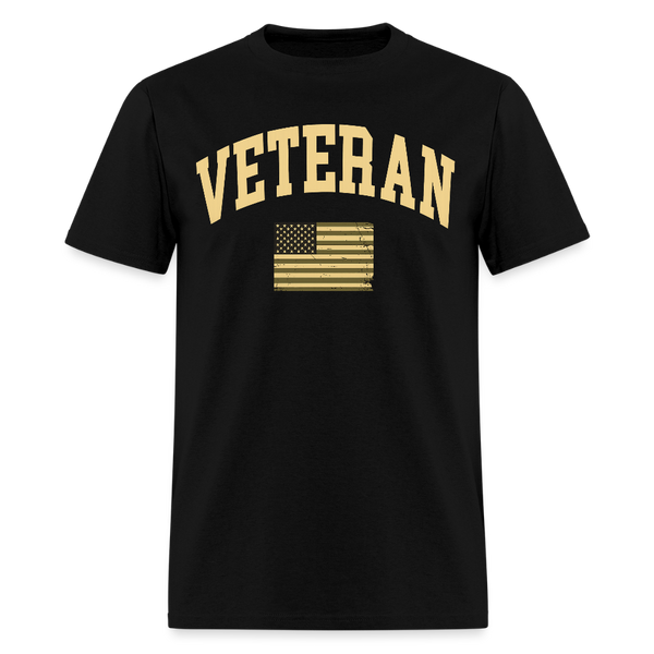 Veteran USA Flag T Shirt - 2 - black