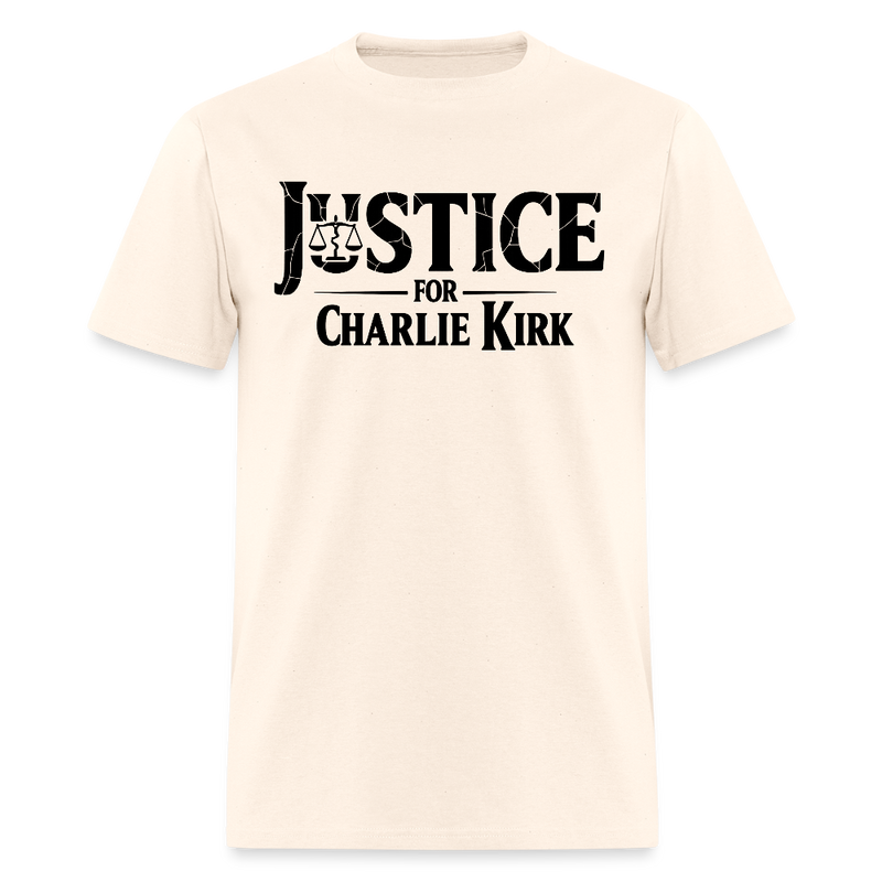 Justice for Charlie Kirk T Shirt - 2 - natural