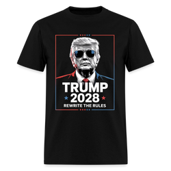 Trump 2028 Rewrite The Rules T Shirt - 2 - black